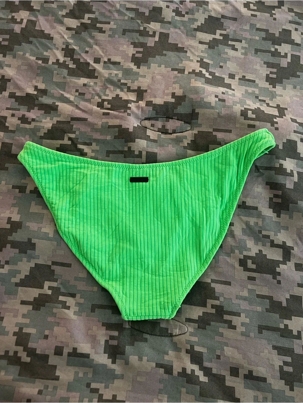Triangl Bright Green Ribbed Bikini Bottom